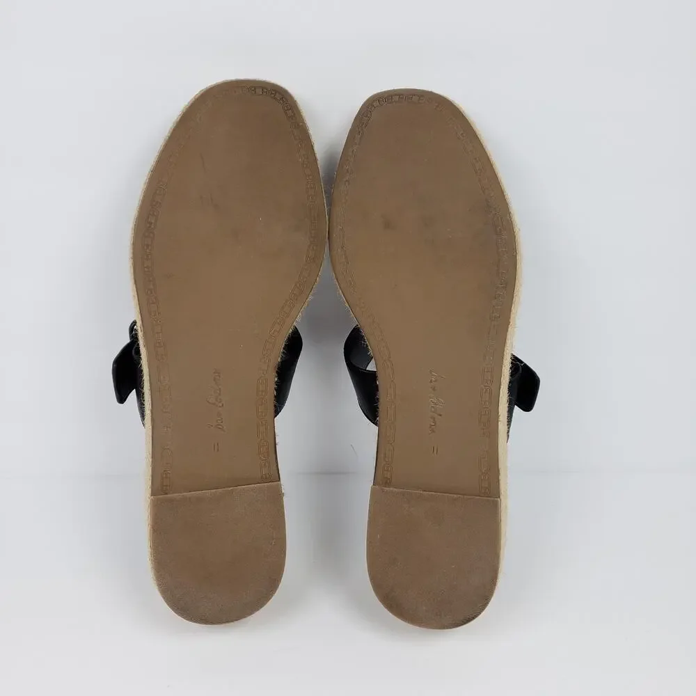 Sam Edelman Carson Womens Size 11 Black Brown Espadrille Wedge Platform Sandals